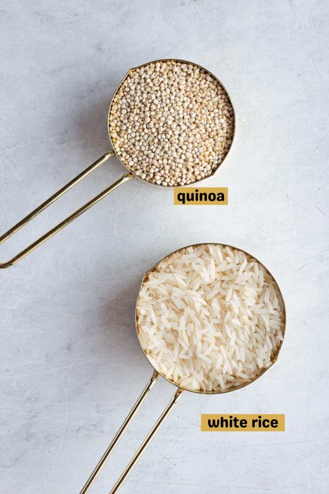 Quinoa Rice Recipe - Cooking For Peanuts Rice And Quinoa Recipes, Rice And Quinoa, Quinoa Seeds, Crispy Quinoa, Plain Rice, Making Quinoa, Vegetarian Quinoa, Quinoa Rice, Grain Bowls