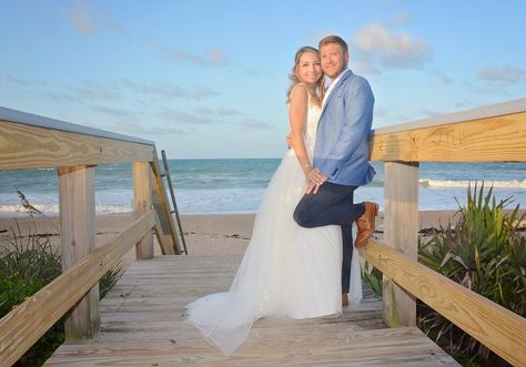 New Smyrna Beach is one of our Daytona Beach Wedding locations. Beautiful walkways and a preserve are the perfect backdrop for professional wedding photographs. Why not explore this affordable location for your dream beach ceremony on the Atlantic ocean? #oceanwedding #destinationwedding #beachwedding #weddinginspiration #weddingday #beachbride Beautiful Walkways, Walkway Wedding, Daytona Beach Wedding, Weddings In Florida, Affordable Destination Wedding, Beach Wedding Locations, East Coast Beaches, Ocean Wedding, Florida Beach Wedding