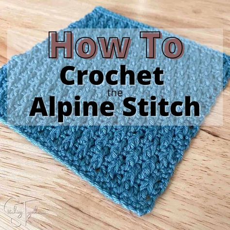 How To Crochet Alpine Stitch, Alpine Stitch Scarf Pattern, Alpine Stitch Crochet Blanket, Alpine Stitch Crochet, Crochet Alpine Stitch, Crochet Blanket Scarf, Crochet Washcloth Free Pattern, Crochet Washcloth Free, Alpine Stitch