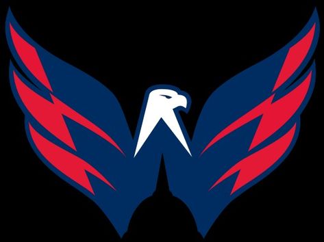 Washington Capitals Render Logo - A Blue & Red Eagle in a silhouette of the Washington Monument Red Eagle, Washington Monument, Washington Capitals, Sports Logo, Team Logo, Monument, Washington, Batman, Logo Design