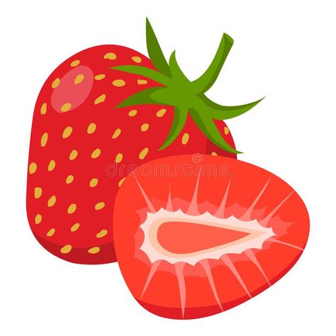 Strawberry vector.Fresh strawberry illustration royalty free illustration Strawberry Vector Illustration, Strawberry Illustration Drawings, Strawberry Animation, Animated Strawberry, Strawberry Vector, Strawberry Cartoon, Singapore House, Strawberry Illustration, Strawberry Clipart