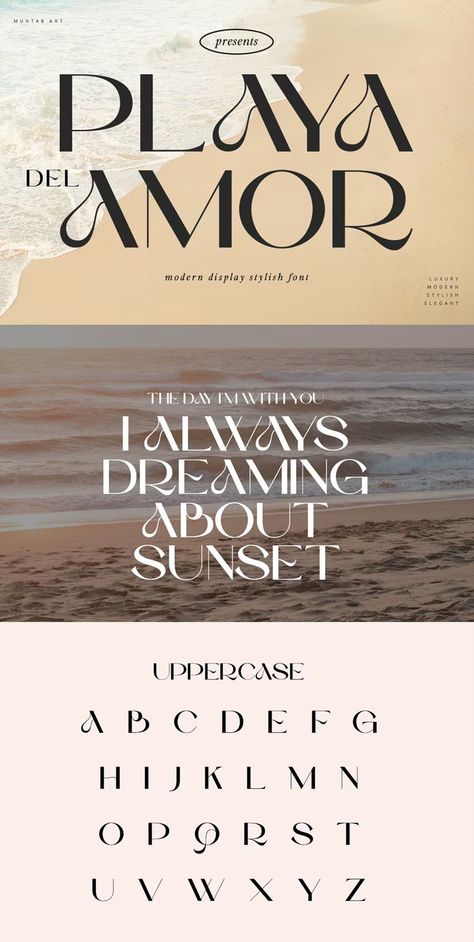 Beach Font Canva, Travel Font Design, Beach Typography Design, Spiritual Font, Coastal Fonts, Flowy Fonts, Calm Fonts, Ethereal Font, Surf Font