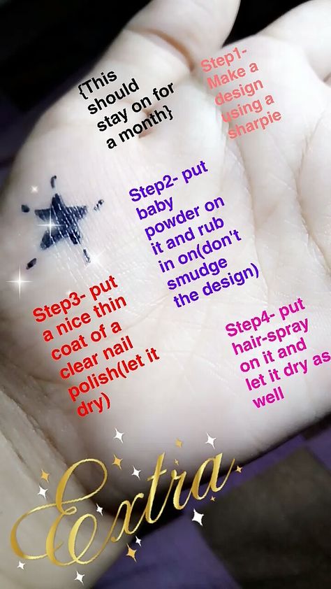 How To Make A Fake Tattoo With Sharpie, How To Make Stick On Tattoos, How To Get A Temporary Tattoo, How To Make A Permanent Tattoo Diy, How To Temporary Tattoo, Diy Permanent Tattoo, How To Make Fake Tattoos Without Printer, Diy Tattoo Temporary Sharpie, How To Make A Fake Tattoo Look Real