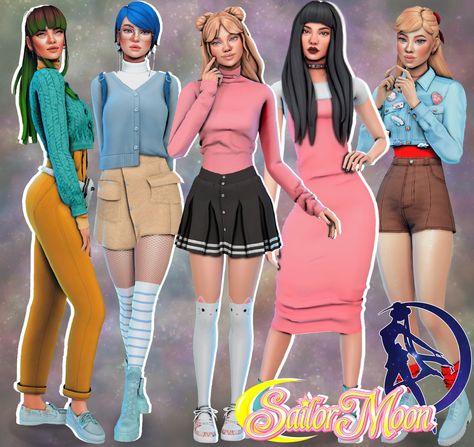 Sailor Moon 2023 | Patreon Premade Sims, Moon 2023, Sims Outfits, Sailor Moon Costume, Sailor Moon Outfit, Sims Clothes, Sims 4 Anime, Sims 4 Bedroom, Free Sims 4