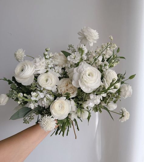 Wedding Bouquet With Ranunculus, Peonies Bridal Bouquet, Bouquet Ranunculus, Bridal Bouquet Peonies, Future Wedding Plans, White Bouquet, Wedding Florals, Wedding Plans, Ranunculus