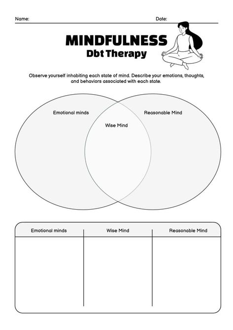 Explore and utilize these dialectical behavior therapy worksheets to practice and improve emotional regulation, mindfulness, and interpersonal effectiveness. Dive into the resources and enhance your understanding and application of DBT principles in your daily life. Start integrating DBT practices into your routine for personal growth and emotional well-being. #DBTworksheets #DBTskills #mentalhealthawareness #dbtdialecticalbehavior Cognitive Therapy Activities For Adults, Cognitive Behavior Therapy Worksheets, Cbt Therapy Worksheets, Mindfulness Worksheets, Therapy Topics, Counselling Tools, Dbt Therapy, Interpersonal Effectiveness, Counseling Worksheets