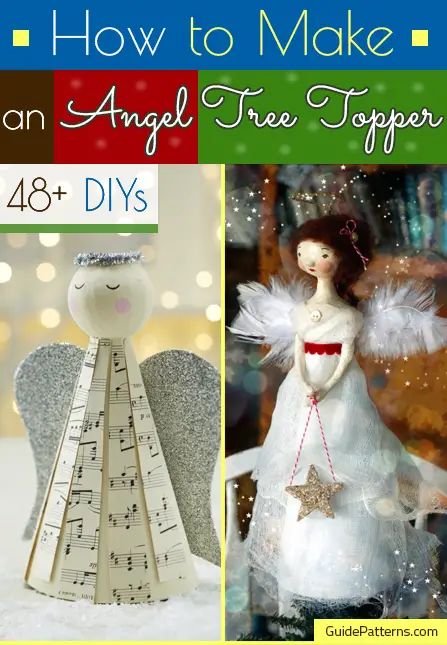 How to Make an Angel Tree Topper: 48+ DIYs | Guide Patterns Diy Art Doll, Diy Christmas Angel Tree Topper, Angel Tree Toppers, Gown Patterns, Diy Christmas Angel Ornaments, Diy Tree Topper, Xmas Tree Toppers, Christmas Tree Fairy, Christmas Angel Crafts