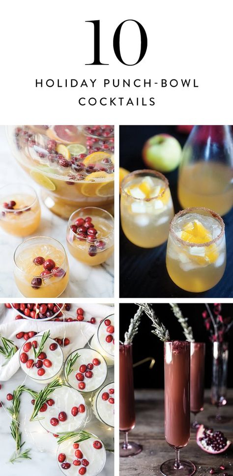 Punch Bowl Cocktails, Party Cocktails Big Batch, Holiday Punch Bowl, Punch Bowl Drinks, Easy Holiday Cocktails, Batch Cocktail Recipe, Bowl Cocktails, Punch Cocktails, Christmas Cocktail Party