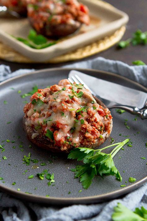 Turkey Taco Stuffed Portobello Mushroom Recipe