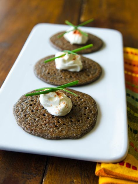 Buckwheat Blinis Buckwheat Blini Recipe, Blinis Recipe, Bread Dumplings Recipes, Buckwheat Pancake Recipes, Bread Dumplings, Buckwheat Pancakes, Bobs Red Mill, Natural Foods, Food Quality