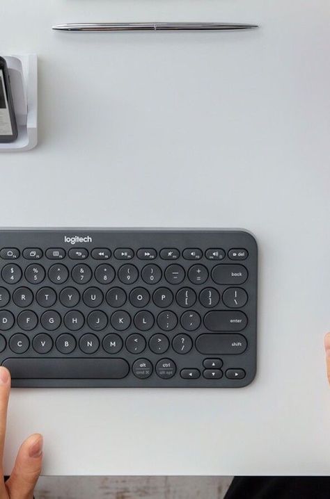 Logitech K380 Multi-Device Bluetooth Keyboard is slim enough to multitask anywhere Check more at https://allthenews.website/logitech-k380-multi-device-bluetooth-keyboard-is-slim-enough-to-multitask-anywhere/ Logitech K380, Logitech Keyboard, Office Gadgets, Modern Minimalist Design, Bluetooth Keyboard, Multi Tasking, Logitech, Computer Keyboard, Modern Minimalist