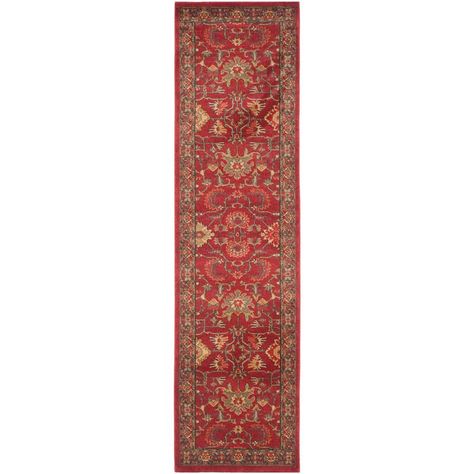 Mahal Red/Navy (Red/Blue) 2 ft. 2 in. x 8 ft. Runner #RedRugs Ancient Persian, Persian Motifs, Rug Runners, Navy Rug, Navy Area Rug, Classic Rugs, Persian Area Rugs, Red Area Rug, Navy Floral