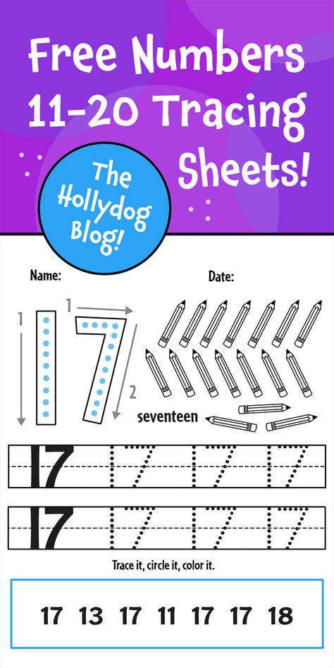 Print Free Numbers 11-20 Tracing Sheets!   Number Tracing Worksheets for Preschool | Free Number Tracing Printables | Preschool Number Tracing Pages 11-20 Worksheets Free, Numbers 11 20 Worksheets Preschool, Number Tracing Printables Free 1-20, Free Number Tracing Printables, Math Preschool Activities, Tracing For Preschool, Number Worksheets For Preschool, Preschool Number Tracing, Preschool Counting Activities