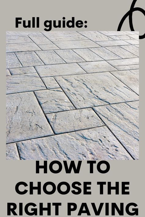 Large Paving Slabs Concrete Pavers, Indoor Patio Floor Ideas, Paving Patterns Outdoor, Paver Ideas For Front Yard, Types Of Patio Flooring, Different Patio Floor Materials, Concrete Paving Ideas, Tiles For Outdoor Patio, Small Courtyard Paving Ideas