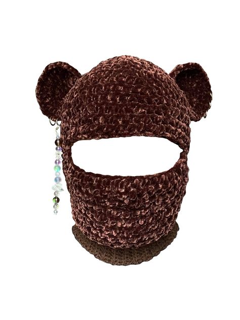 Balaclava Crochet Pattern, Bear Balaclava, Balaclava Crochet, Crochet Balaclava, Bunny Bonnet, Cute Vibe, Earring Chain, Silk Bonnet, Pink Sunset