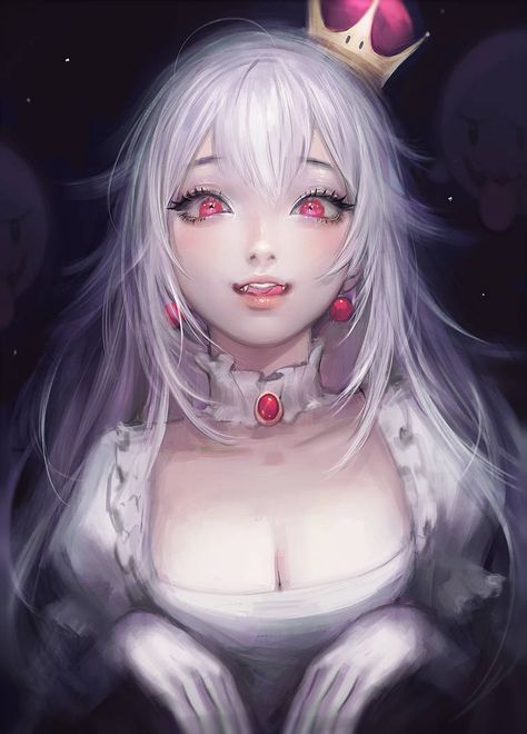 Booette by vioriie King Boo Mario, King Boo, Poses References, Cute Art Styles, Live Wallpapers, Pretty Art, Character Drawing, Super Mario, Cartoon Art