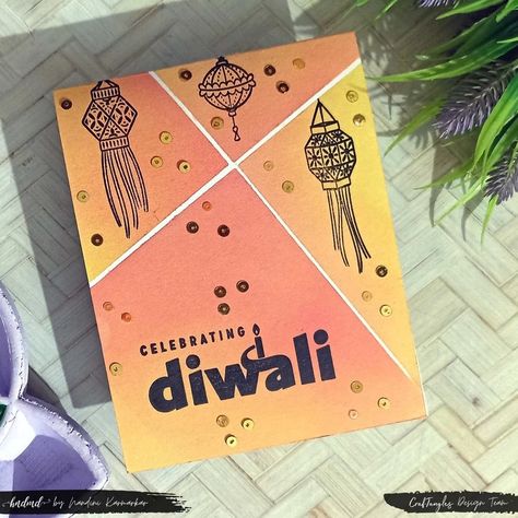 Easy Peasy One Layer Diwali Cards 3 Diwali Cards Design, Card For Diwali, Diwali Lantern, Diwali Card, Diwali Cards, Enjoy Today, Easy Peasy, Around The Corner, Hello Everyone