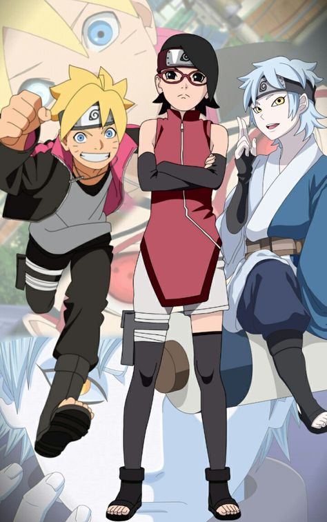 Tim 7 Boruto, New Team 7 Boruto, Boruto Team 7, Team 7 Boruto, Team Konohamaru, Tim 7, Sasuke Sakura Sarada, Naruto Team 7, Naruto Sketch Drawing