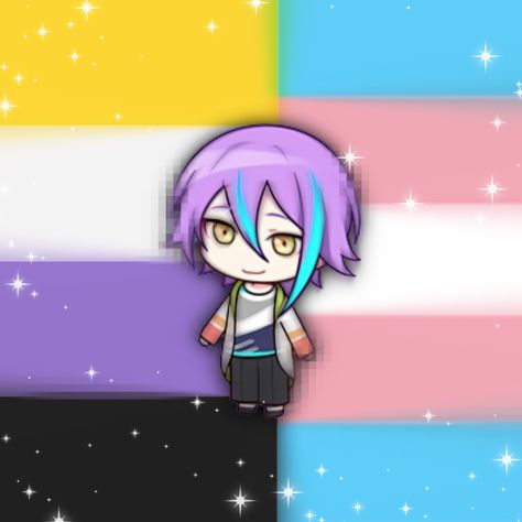 #sekai #projectsekai #ruikamishiro #trans #nonbinary #lgbtqia+ #icon Trans And Nonbinary Flag, Trans Nonbinary Flag, Nonbinary Pfp, Nonbinary Wallpaper, Trans Pfp, Profile Pics Ideas, Trans Nonbinary, Nonbinary Flag, Cute Profile Pics