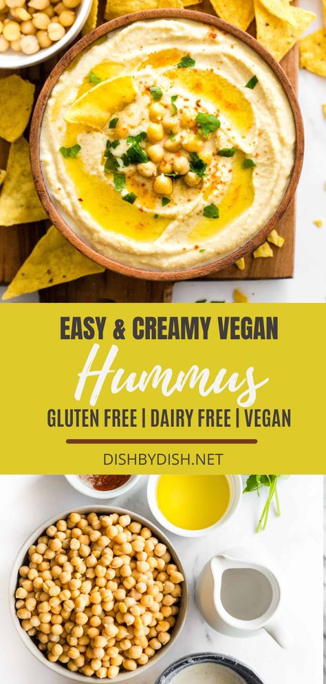 Gluten Free Hummus Recipe, Hummus Ideas, Naan Bread Vegan, Vegan Hummus Recipe, Hummus Easy, Making Hummus, Recipe Hummus, Creamy Hummus Recipe, Ellen Fisher