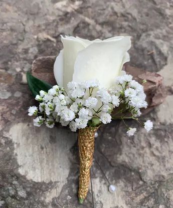 Prom Corsage White, Corsage White, Gold Corsage, Wearable Flowers, Prom Flowers Corsage, Dance Flowers, White Rose Boutonniere, Grooms Boutonniere, Homecoming Flowers