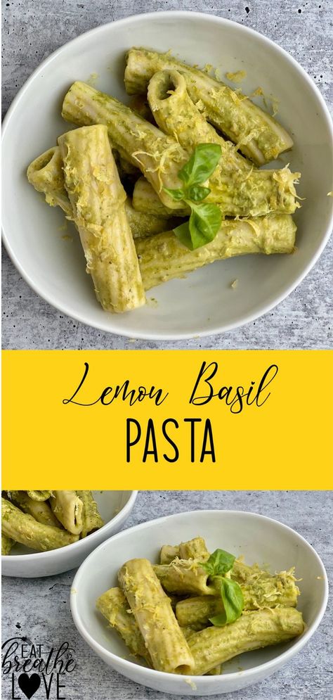 Lemon Basil Pasta, Noodle Recipes Easy, Basil Pasta, Lemon Basil, Lemon Pasta, Lemon Sauce, Fresh Pasta, The Sauce, Healthy Breakfast Recipes