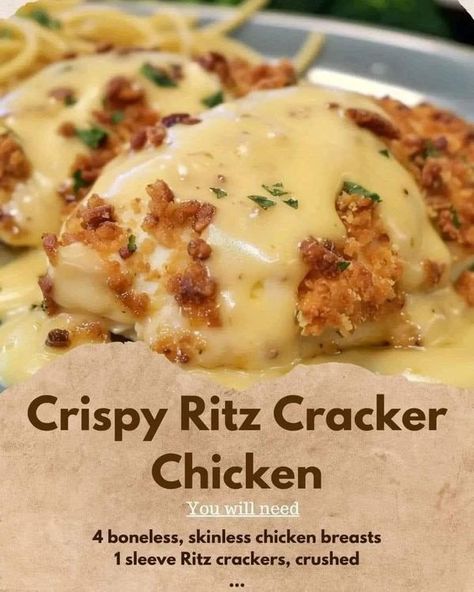 The pioneer woman - Ree Drummond ! | Crispy Ritz Cracker Chicken | Facebook Ritz Chicken Casserole, Mini Crockpot Recipes, Ritz Chicken, Chicken Delight, Ritz Cracker Chicken, Cracker Chicken, Ritz Cracker, Roasted Vegetable, Grandmas Recipes