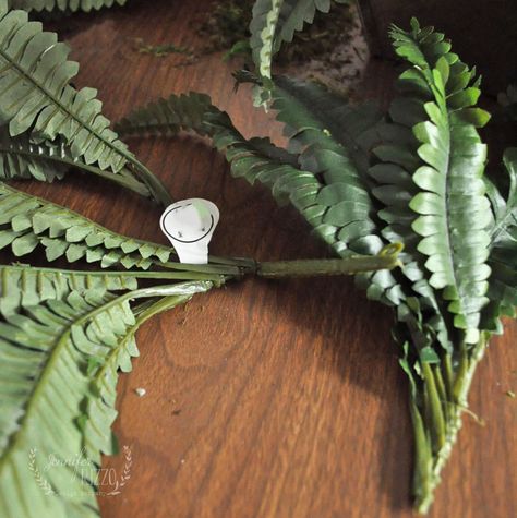 Craft store faux ferns for DIY planters Fern Planters Ideas, Fern Planters, Dry Floral Foam, Planters Ideas, Fern Frond, Boston Fern, Plant Book, Fern Plant, Metal Containers