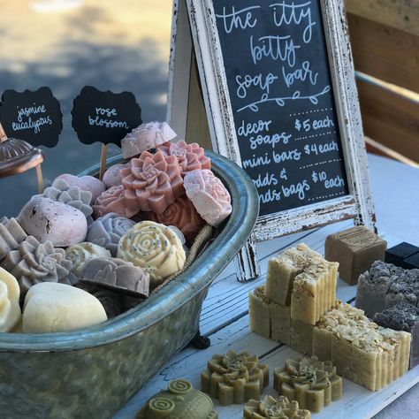 Soap Farmers Market Display, Farmers Market Soap Display, Soap Market Display, Soap Shop Display, Soap Displays For Craft Shows, Farmers Market Booth Ideas, Diy Soap Display, Geo Vision, Soap Booth