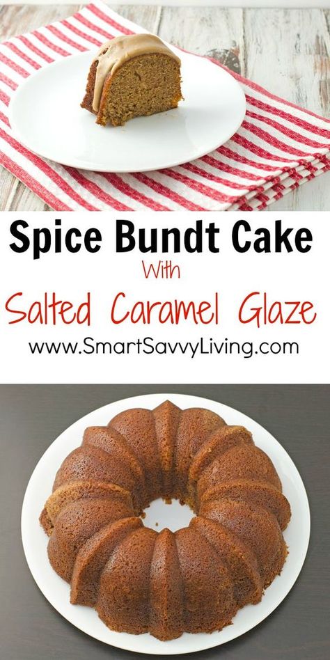 Salted Caramel Spice Cake, Spice Bundt Cake Recipes Fall, Bundt Spice Cake Recipes, Bundt Spice Cake, Spiced Bundt Cake Recipes, Spice Cake Bundt Cakes, Spice Cake Recipes From Scratch, Spice Bundt Cake Recipes, Gingerbread Bundt Cake Recipes