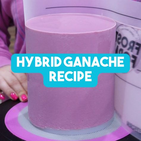 Hybrid Ganache Chocolate Cake With Ganache Frosting, Butter Ganache Frosting, Butter Cream Frosting Cake Design, Butter Ganache, Ganache Frosting Cake, Butter Ganache Recipe, Decorator Frosting Recipe, Ganache Cake, Chocolate Ganache Cake