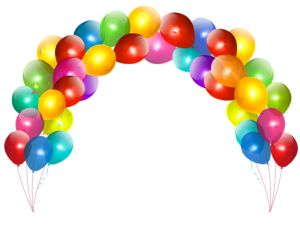 Balões - Arco de Balão Colorido Birthday Balloons Clipart, Happy Birthday Clip Art, Birthday Balloons Pictures, Happy Birthday Png, Balloon Pictures, Balloon Clipart, Balloon Background, Birthday Clips, Birthday Clipart