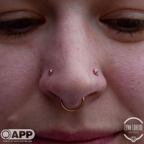 Both Nostrils Pierced, Unique Faces, Physical Features, Some Body, Body Piercings, Body Modifications, Body Piercing Jewelry, Body Mods, Shopping Websites