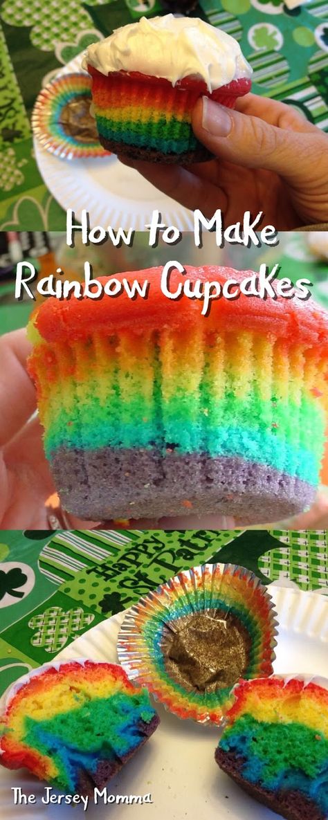 Rainbow Cupcakes Recipe, Baked Desserts, Cupcake Tutorial, Diy Cupcake, Rainbow Diy, Rainbow Birthday Cake, 10 Birthday, Colorful Cupcakes, Diy Cupcakes