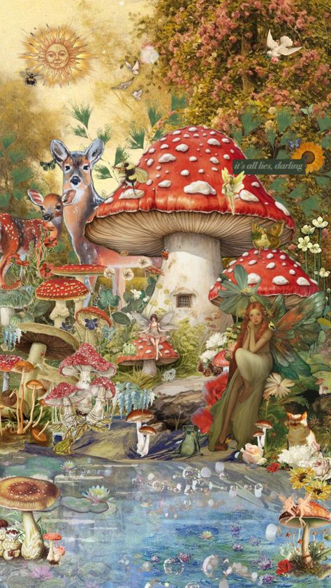 #nature #books #vibes #wallpaper #art #fantasy #fairycore #woodland #love #fairy #fairytale Woodland Fairy Aesthetic, Woodland Mushroom Fairy, Vintage Mushroom Art, Cottage Core Wallpaper, Nature Books, Fairytale Aesthetic, Vibes Wallpaper, Fairy Aesthetic, Love Fairy