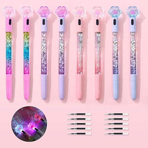 Shiny Luminous, Pretty School Supplies, Stationery School Supplies, Cat Pen, Stylish Pens, Cute Stationary School Supplies, Fancy Pens, Kawaii School Supplies, Kawaii Pens