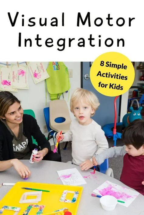 Visual Motor Integration is important for handwriting, playing, feeding, and much more! Here are 8 simple visual motor activities you can try out with your kiddo to improve skills (read more)... #cerebralpalsy #specialneeds #physicaltherapy #physicaltherapist #occupationaltherapy #occupationaltherapist #speechtherapy #speechtherapist #cerebralpalsyactivities #specialneedsactivities #specialneedsfamily #parenting #parents #visualmotor #visualmotoractivities Visual Activities Occupational Therapy, Visual Motor Activities For Kids, Ocular Motor Activities For Kids, Visual Motor Integration Activities, Perceptual Motor Activities, Visual Schedule Occupational Therapy, Low Vision Occupational Therapy, Occupational Therapy Activities For Cognition, Visual Scanning Occupational Therapy