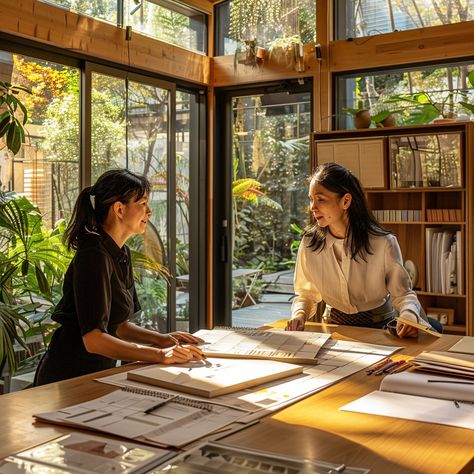 Colleagues Discussing Work: Two professional colleagues engage in a productive discussion over documents in a well-lit office space. #office #discussion #colleagues #work #meeting #women #professionals #documents #aiart #aiphoto #stockcake https://ayr.app/l/ojWP Work Environment Aesthetic, Work Meeting Aesthetic, Mentorship Aesthetic, Women Working In Office, Good Work Environment, Career Pictures, Happy Workplace, Professional Meeting, Environmental Portrait