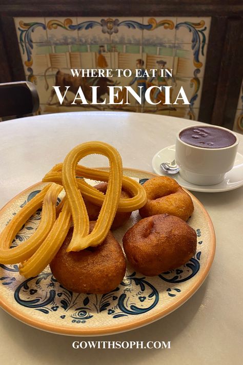 Are you planning a trip to Valencia, the home of paella? Read this article to learn about Valencia's best restaurants, cafes, gelaterias, and more. #valencia #spain #travel #travelblog #gowithsoph #food #bestrestaurantsinvalencia #cafes #gelato Valencia Spain Food, Valencia Restaurant, Valencia Paella, Brunch Barcelona, Valencia Travel, Valencia City, Spanish Restaurant, Best Italian Restaurants, Spain Trip