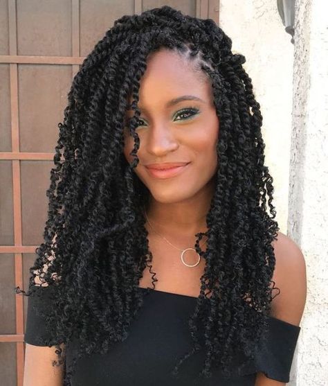 Black Curly Twists Hot Hairstyles, Hair Layered, Different Braids, Curly Braids, Tree Braids, Curly Hair Braids, Layered Hairstyles, Hairstyles Braided, Colorful Crochet