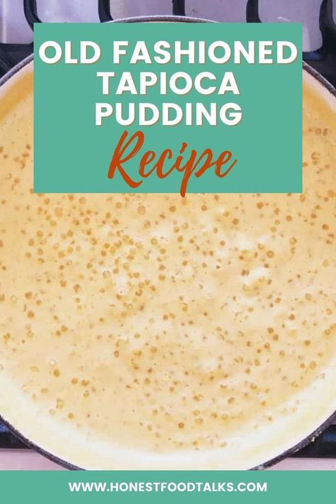 Tapioca Pudding Recipe, Best Rice Pudding Recipe, Tapioca Dessert, Pudding Recipes Homemade, Tapioca Recipes, Easy Puddings, Tapioca Pudding, Custard Pudding, Tapioca Pearls