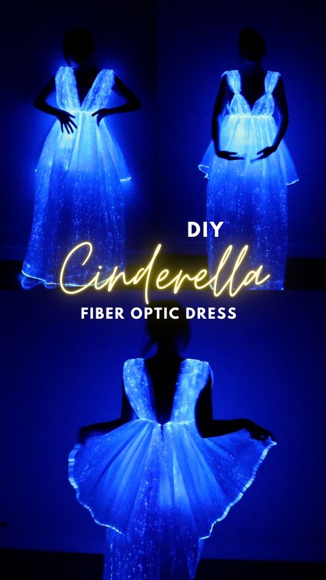 Fiber Optic Skirt, Diy Light Up Costume, Light Up Costumes Diy, Fiber Optic Fabric, Canadian Costume, Princess Dress Diy, Fiber Optic Dress, Starfall Ball, Light Up Dress