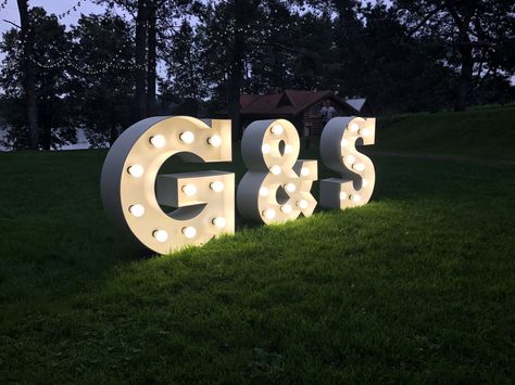 Wedding celebration with lovely light up letters from @elitesignmakers.c  #birthday #letterlights #letter #letters #loveletters #lightbox #lightupletters #light #venuedressing #venue #weddings #weddinglights #weddingidea #weddinglighting #weddingdecor #eventplanner #creativewedding #birthday #celebration #eventlighting #led #ledlights #london #england #uk #love @elitesignmakerscom Led Letters Wedding, Letter Lights Wedding, Large Light Up Letters, Lightbox Letters, Wedding Letters, Wedding Display, Light Up Letters, Birthday Inspo, Light Letters