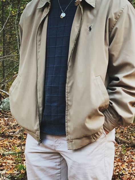 Ralph Lauren Harrington Jacket Outfit, Ralph Lauren Jackets Men, Harrington Jacket Outfit Men, Polo Jacket Outfits, Ralph Lauren Jacket Outfit, Polo Jacket, Beige Jacket Outfit Men, Cream Jacket Outfit, Khaki Jacket Outfit