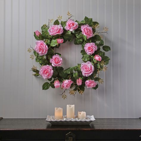 Add a touch of timeless beauty to your home with our 24" Rose and Foliage Wreath. This exquisite wreath features soft, lifelike roses in full bloom, surrounded by lush, green foliage, creating a harmonious blend of elegance and natural charm. Foliage Wreath, In Full Bloom, Green Foliage, Lush Green, Artificial Plants, Timeless Beauty, Decorative Accessories, Lush, Wreath