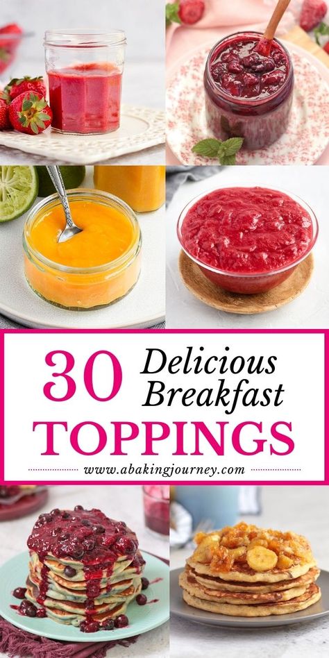 Fruit For Pancakes, Sweet Waffles Toppings, Healthy Toppings For Pancakes, Crepe Topping Ideas Sweet, Waffle Toppings Ideas, Pancake Fruit Topping, Pancakes Bar Ideas, Savory Pancake Toppings, Toppings For Crepes