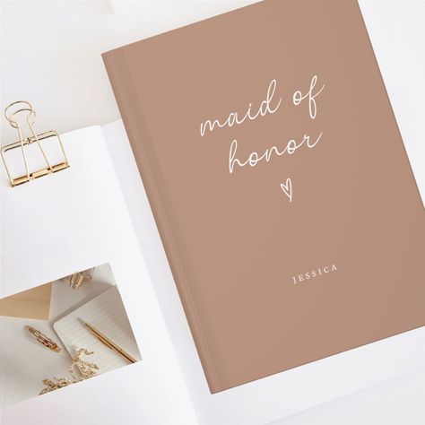 This elegant personalized Maid of Honor notebook is a thoughtful gift for the bride to give to her cherished maid of honor.  Designed with minimalism in mind, it's ideal for jotting down notes during bridal shower planning and bachelorette trips, while also serving as a treasured journal for composing her MOH speech.  Crafted with a high-quality custom hardcover and 150 ruled pages, this notebook boasts a sleek matte finish.  It's the perfect place to preserve precious memories and heartfelt sentiments for years to come.  Personalize the spine and back for an extra touch: https://lunedesignshop.etsy.com/listing/1532938257 
.#WeddingPlanning #BrideToBe #WeddingInspiration #EventPlanning #DreamWedding Bridesmaid Proposal Ideas Unique, Proposal Ideas Unique, Moh Speech, Moh Gift, Bridesmaid Proposal Ideas, Flower Journal, Matching Bridesmaids, Journal Gratitude, Bridesmaid Boxes