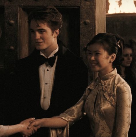 Cho X Cedric, Cho Chang X Cedric, Harry Potter 7th Year, Cho Chang And Cedric Diggory, Yule Ball Dress Ravenclaw, Cho And Cedric, Cedric And Cho, Harry Potter Yule Ball, Katie Leung