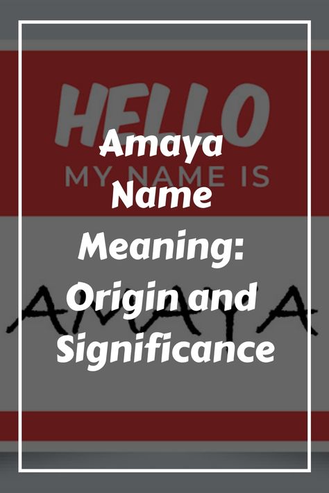 If you are looking for a unique name for your baby girl, Amaya might be a good choice. This name has a rich history and multiple meanings, depending on the Japanese Meaning, Name Origins, Name Suggestions, Unique Name, Name Generator, Name Meaning, Unique Names, Names With Meaning, Baby Names