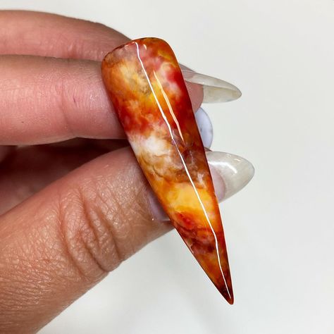 Carnelian Nails, Spiritual Carnelian Ring Jewelry, Carnelian Crystal Rings, Classic Carnelian Ring Jewelry, Hand-strung Silver Carnelian Jewelry, Funky Nail Art, Funky Nails, Fire Nails, Gemstone Rings